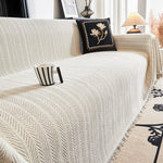 Herringbone Chenille Sofa Cover - Soft Pet-Friendly Protection