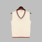 Men's Sweater Vest - Retro Striped Preppy Sleeveless Pullover