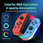 Wireless Switch Controller - Ergonomic Grip with RGB Lighting