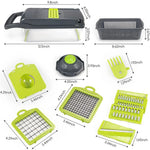 18-in-1 Vegetable Slicer - Multi-Blade Chopper with Container