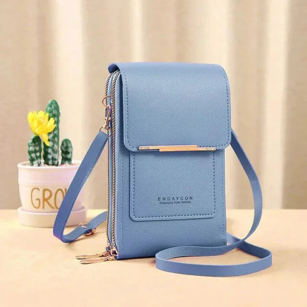 Women's Touch Screen Shoulder Bag - Phone-Access Pocket