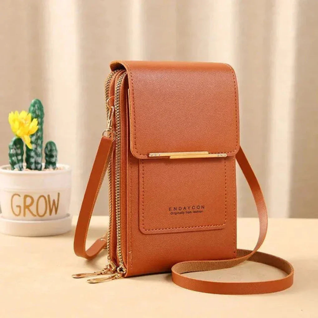 Women's Touch Screen Shoulder Bag - Phone-Access Pocket
