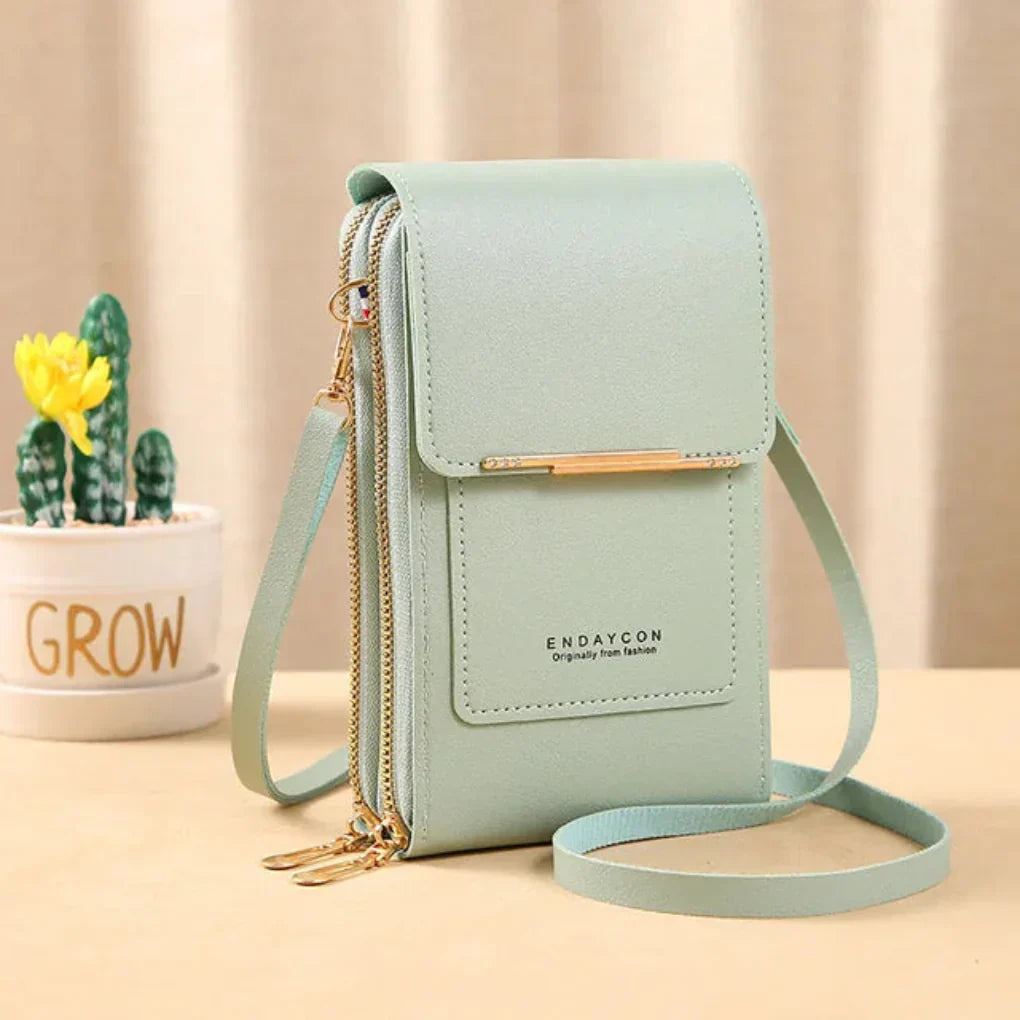 Women's Touch Screen Shoulder Bag - Phone-Access Pocket