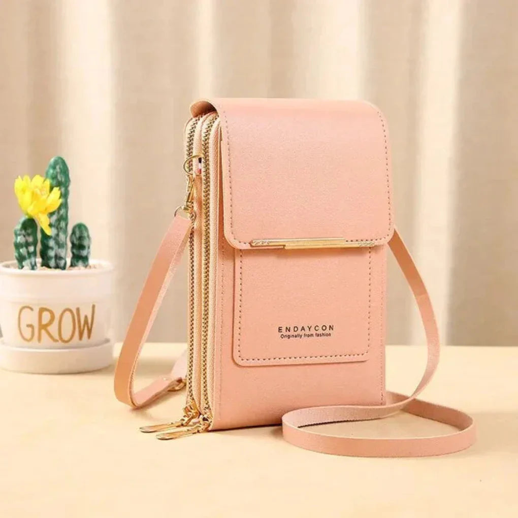 Women's Touch Screen Shoulder Bag - Phone-Access Pocket