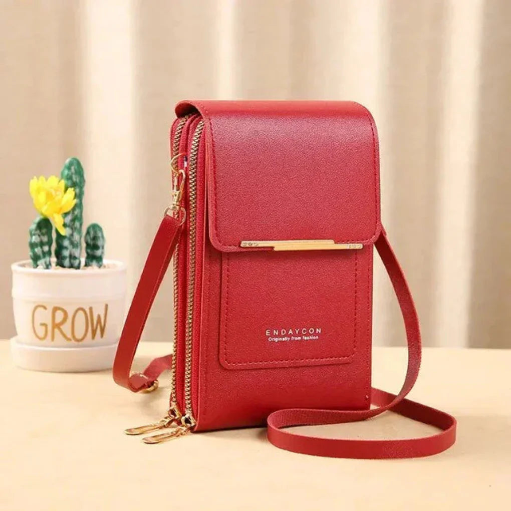 Women's Touch Screen Shoulder Bag - Phone-Access Pocket