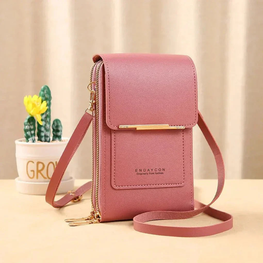 Women's Touch Screen Shoulder Bag - Phone-Access Pocket