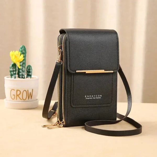 Women's Touch Screen Shoulder Bag - Phone-Access Pocket