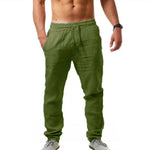 Men's Linen Trousers - Breathable Relaxed-Fit Pants