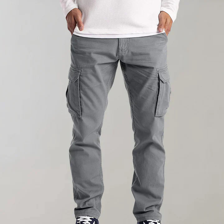 Men's Cargo Trousers - Multi-Pocket Utility Pants