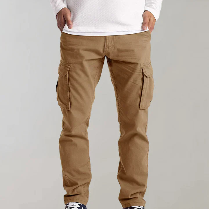 Men's Cargo Trousers - Multi-Pocket Utility Pants