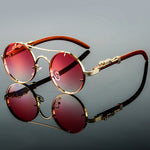 Retro Metal Sunglasses - Oval Frame Vintage Style