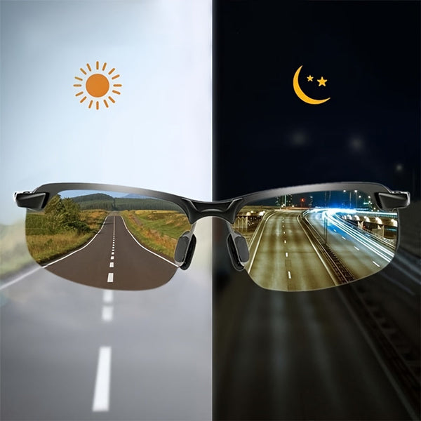 Polarized Photochromic Sunglasses - Auto-Adjusting Light Lenses