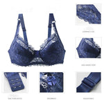Plus-Size Lace Push-Up Bra - Comfortable Curve-Enhancing Design