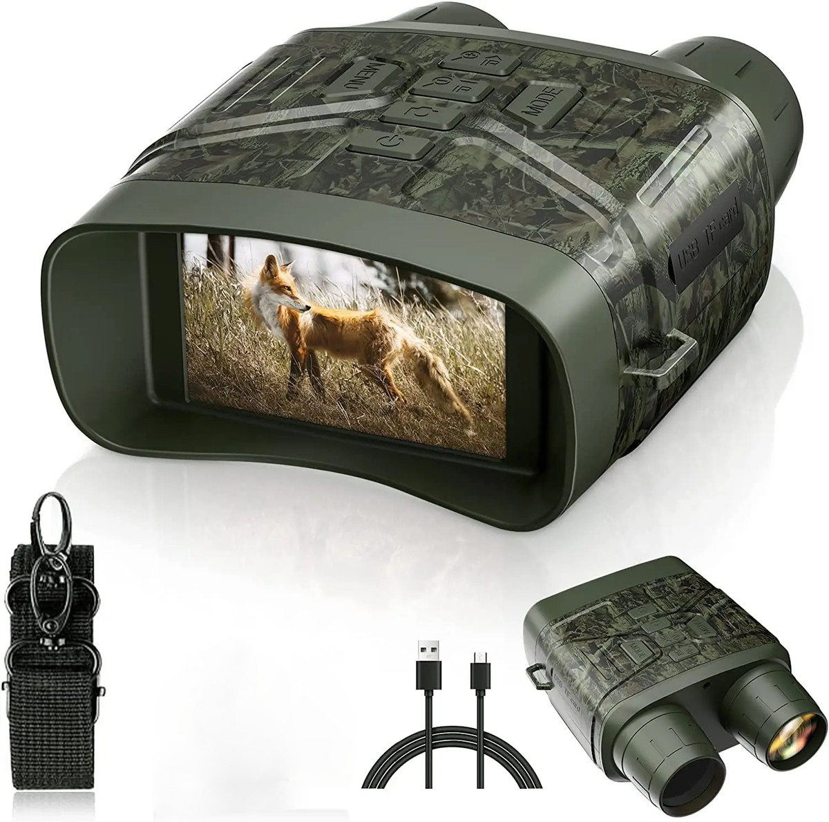 Night Vision Binoculars - 5x Magnification with IR Illumination