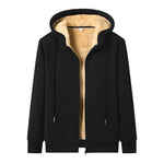 Plus-Size Lambskin Hooded Jacket - Insulated Winter Coat