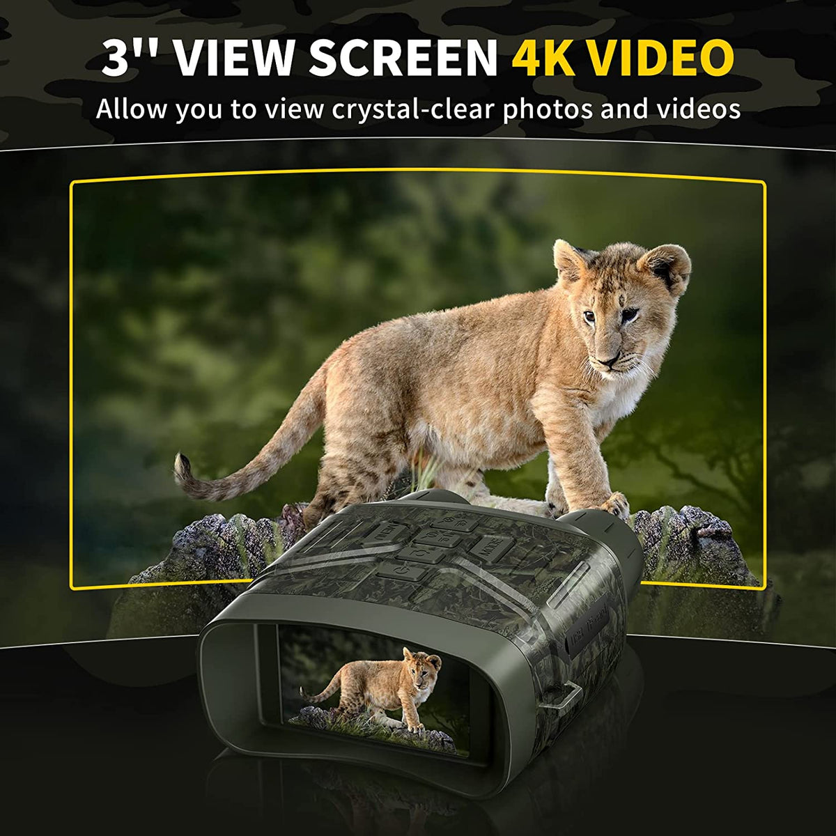 Night Vision Binoculars - 5x Magnification with IR Illumination