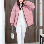 Oversized Padded Winter Parka - Cotton Hooded Coat