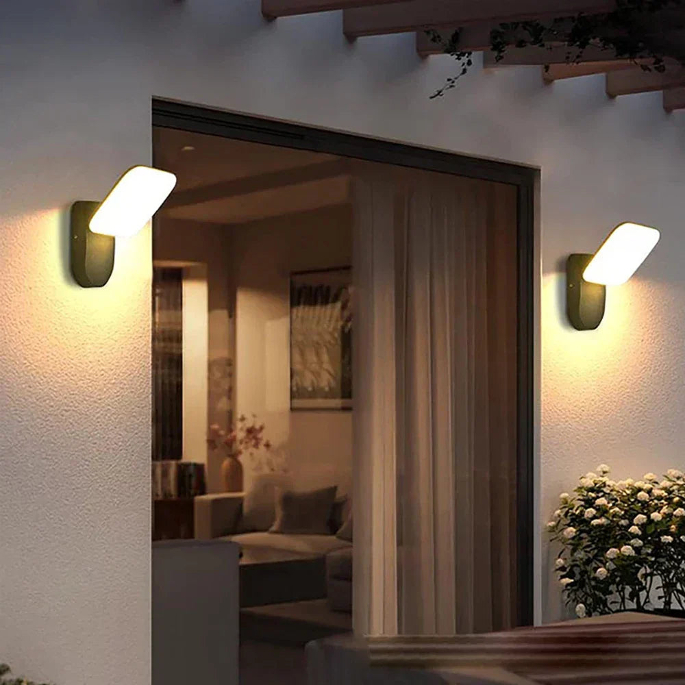 12W Outdoor Wall Light - Smart PIR Motion Sensor Security