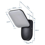 12W Outdoor Wall Light - Smart PIR Motion Sensor Security