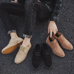 Suede Oxford Shoes for Men - Classic Lace-Up Comfort