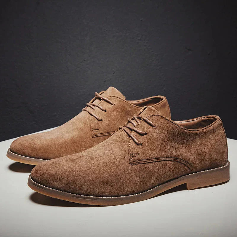 Suede Oxford Shoes for Men - Classic Lace-Up Comfort