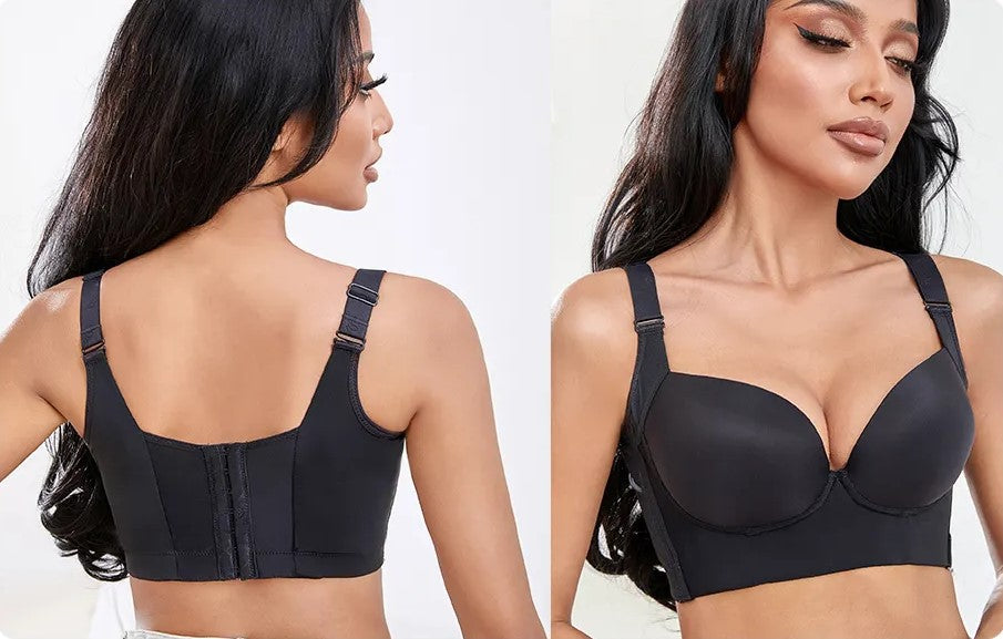 Plus Size Push-Up Bra with Deep Cups - Full Coverage, Flattering Lift