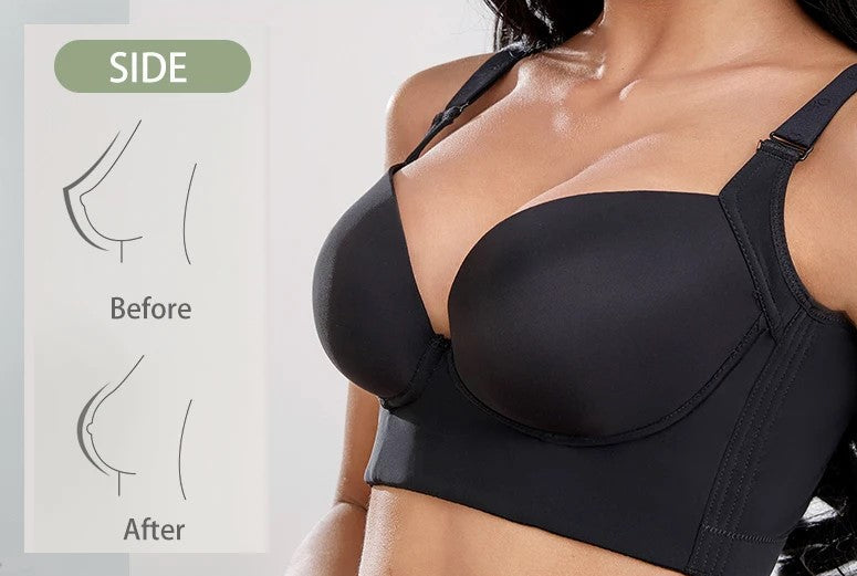 Plus Size Push-Up Bra with Deep Cups - Full Coverage, Flattering Lift