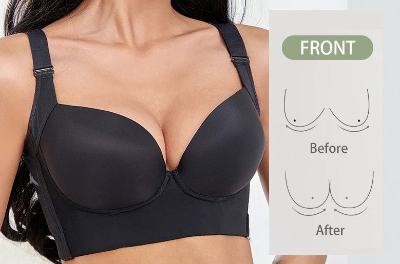 Plus Size Push-Up Bra with Deep Cups - Full Coverage, Flattering Lift