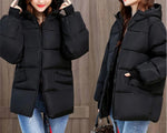 Oversized Padded Winter Parka - Cotton Hooded Coat