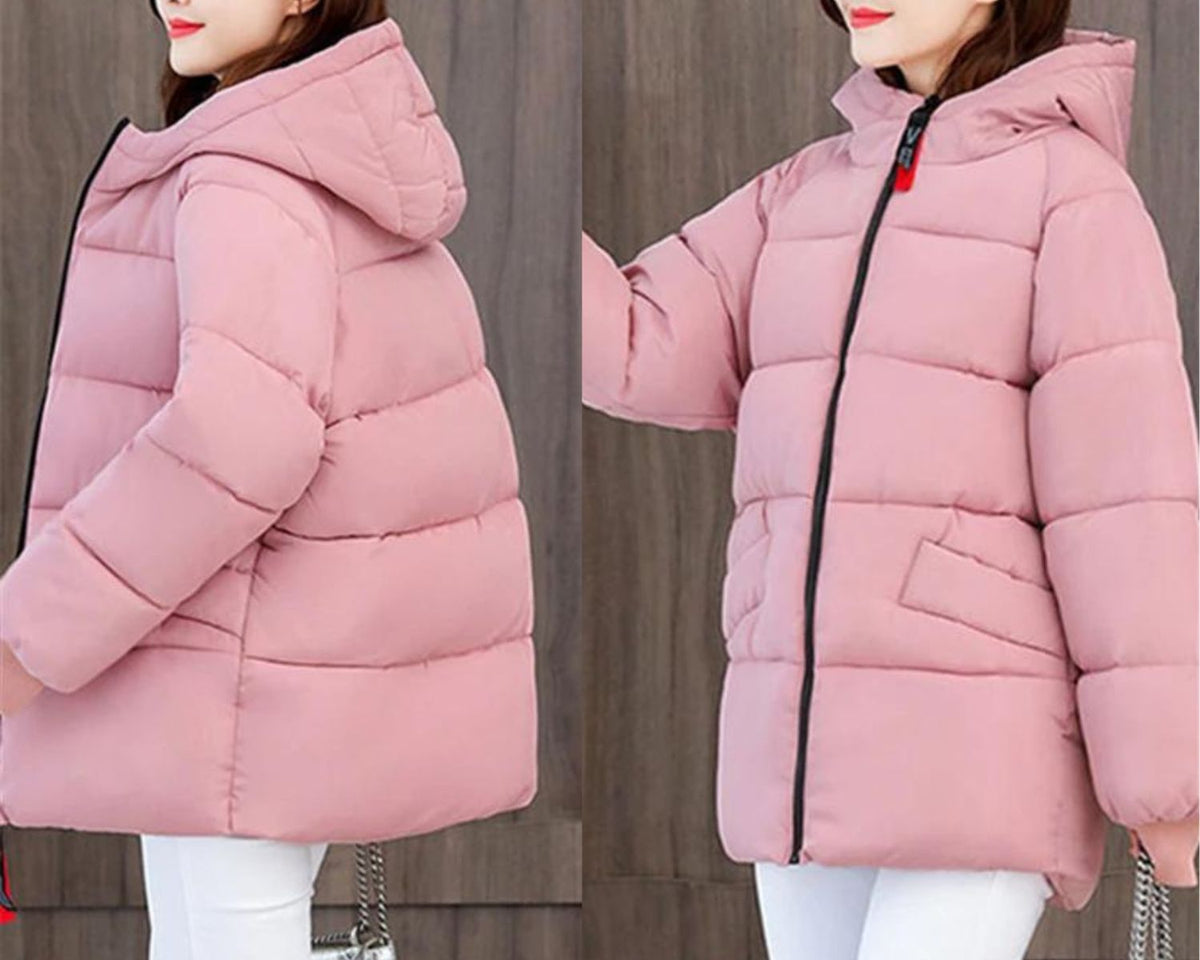 Oversized Padded Winter Parka - Cotton Hooded Coat