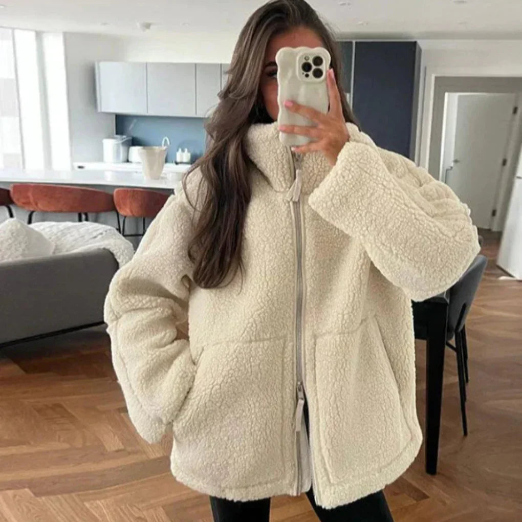 Women's Cozy Wool Jacket - Warm, Flexible Winter Layer