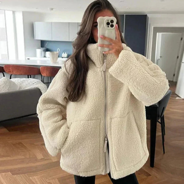 Women's Cozy Wool Jacket - Warm, Flexible Winter Layer