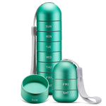 7-Day Aluminum Pill Organizer - Portable Travel Pill Box