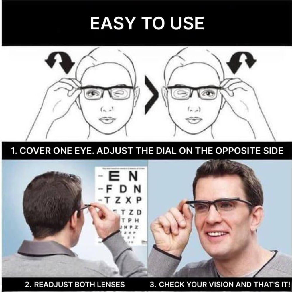 Adjustable Reading Glasses - Dual-Lens Magnification On Demand
