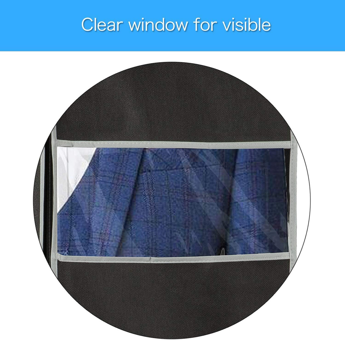10-Pack Breathable Garment Covers - Clear Window Clothing Storage Bags