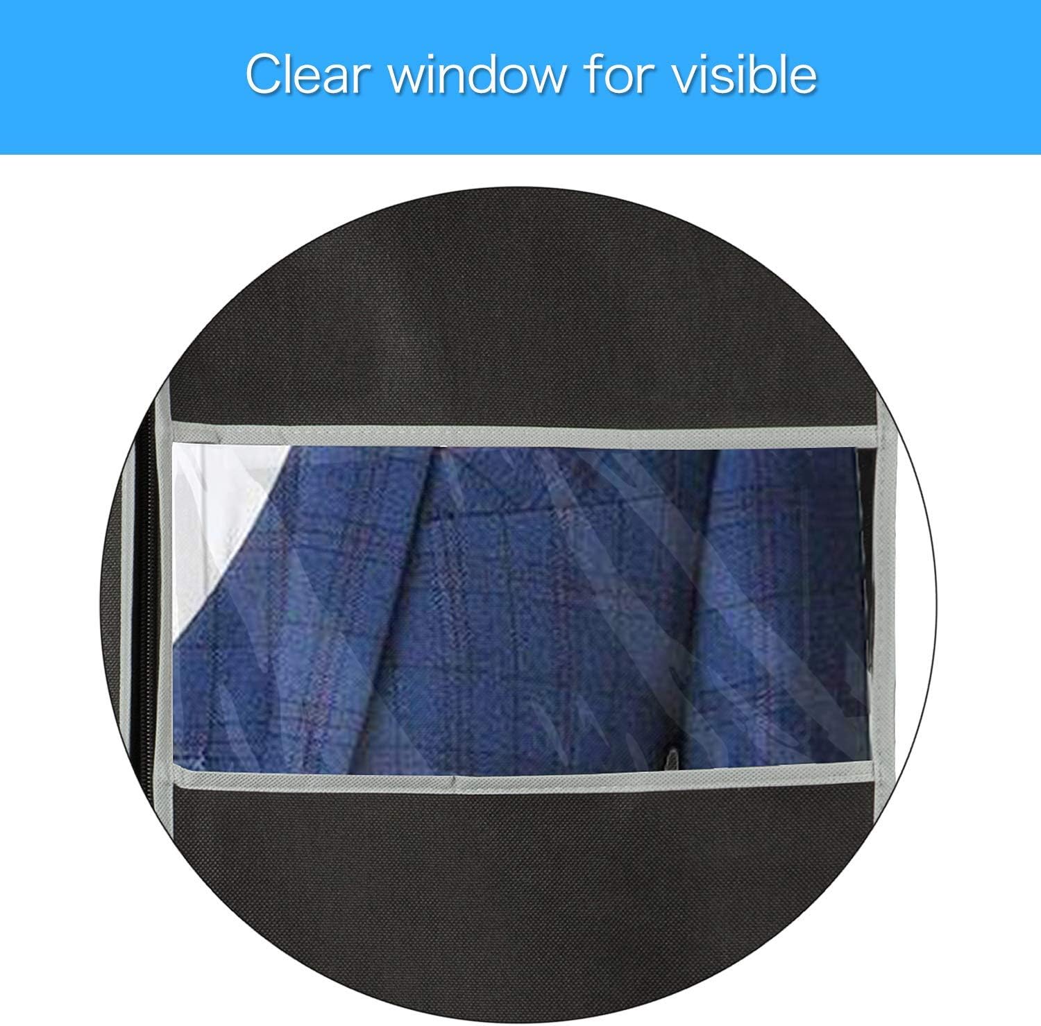10-Pack Breathable Garment Covers - Clear Window Clothing Storage Bags
