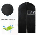 10-Pack Breathable Garment Covers - Clear Window Clothing Storage Bags