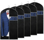 10-Pack Breathable Garment Covers - Clear Window Clothing Storage Bags