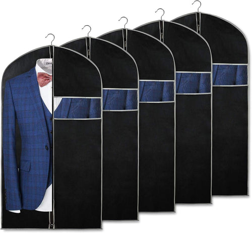 10-Pack Breathable Garment Covers - Clear Window Clothing Storage Bags