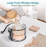Large Clear Hat Storage Case - Wide-Brim Hat Organizer with Handles
