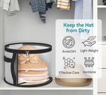 Large Clear Hat Storage Case - Wide-Brim Hat Organizer with Handles