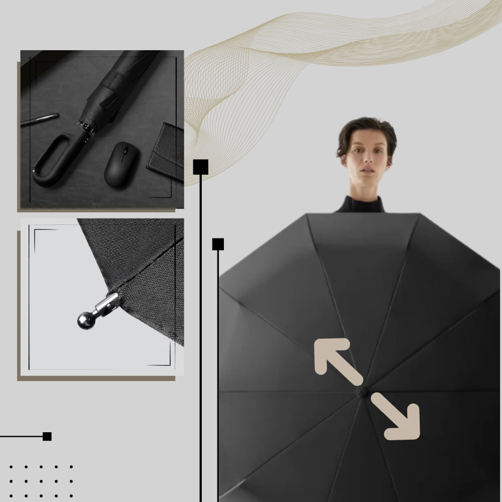 Auto-Lock Umbrella - One-Press Open, Weather-Ready