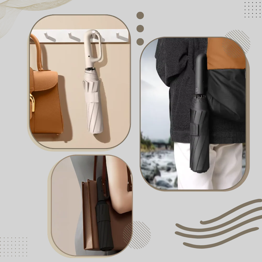 Auto-Lock Umbrella - One-Press Open, Weather-Ready