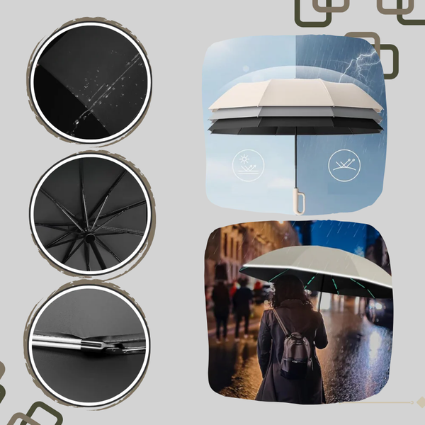 Auto-Lock Umbrella - One-Press Open, Weather-Ready