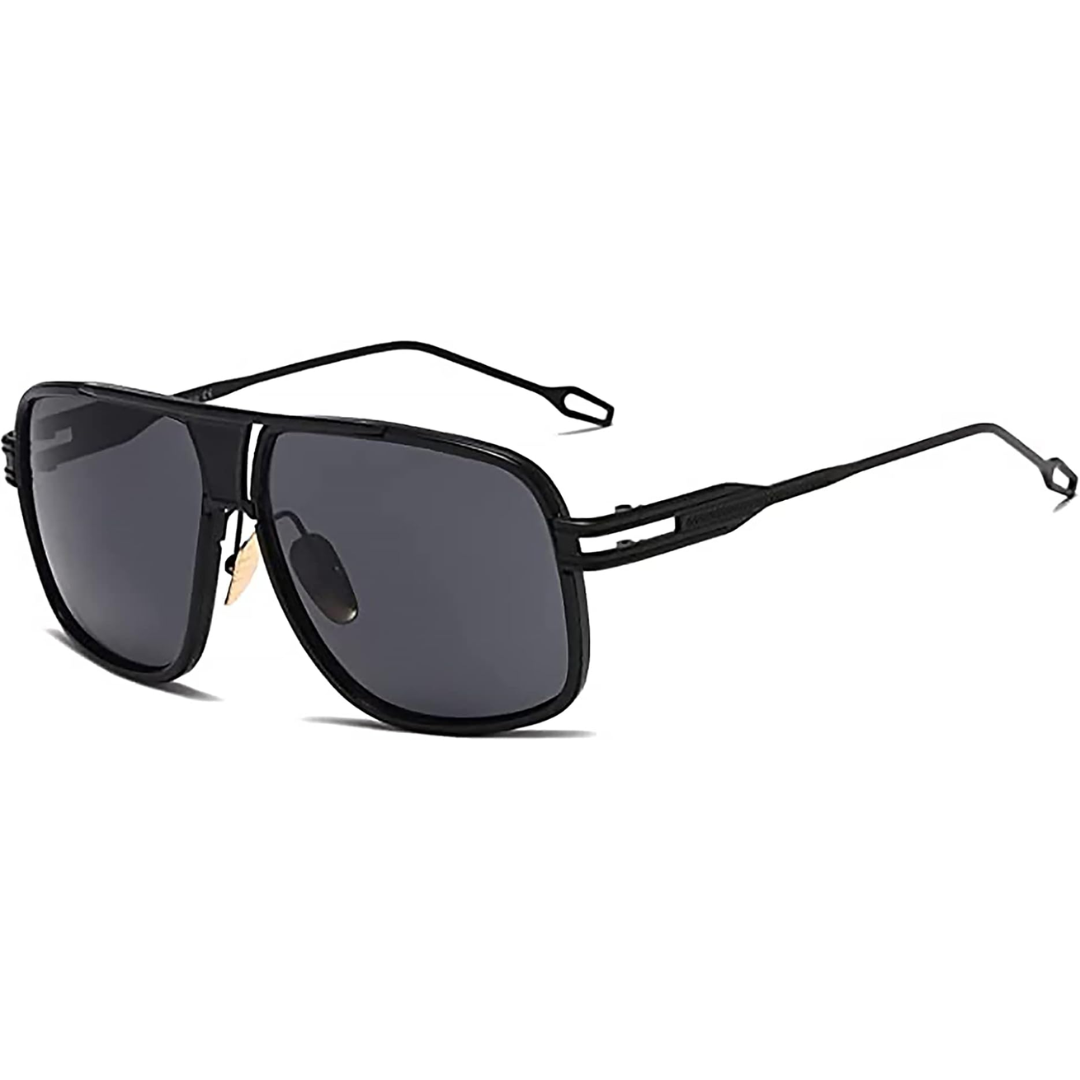 Jimmy Aviator Sunglasses for Men - 100% UV Protection, Alloy Frame