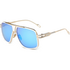 Gold and Mirrored Blue Lens