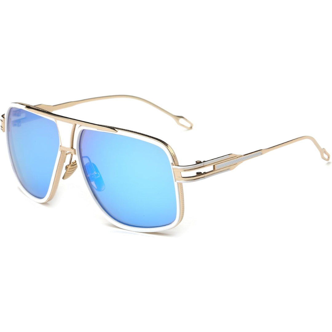 Jimmy Aviator Sunglasses for Men - 100% UV Protection, Alloy Frame