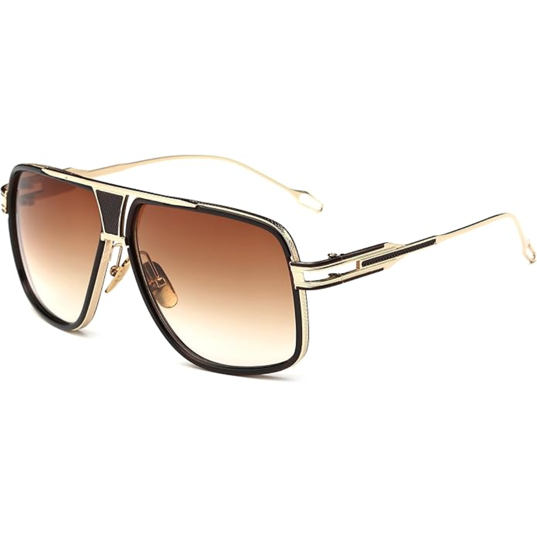 Jimmy Aviator Sunglasses for Men - 100% UV Protection, Alloy Frame
