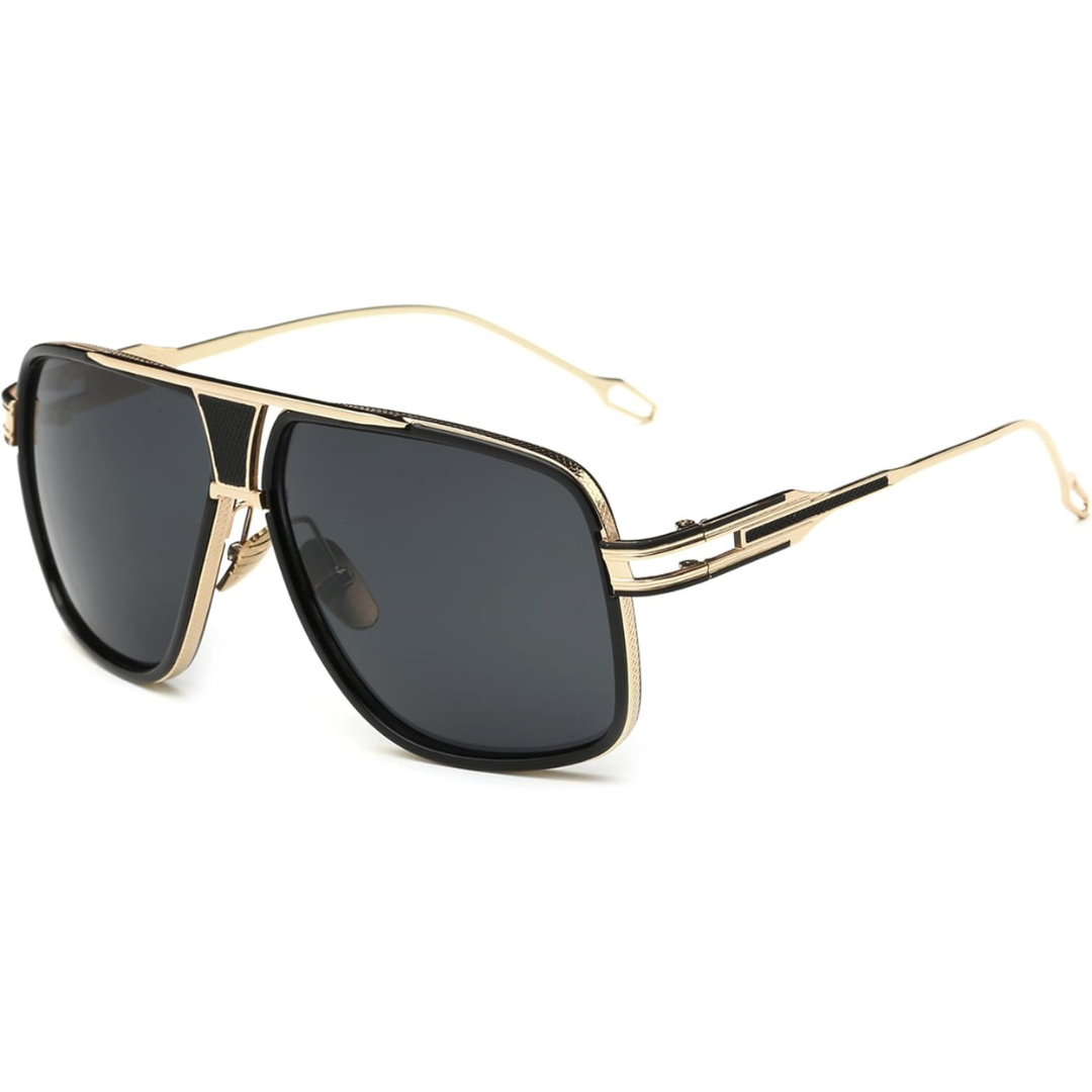 Jimmy Aviator Sunglasses for Men - 100% UV Protection, Alloy Frame