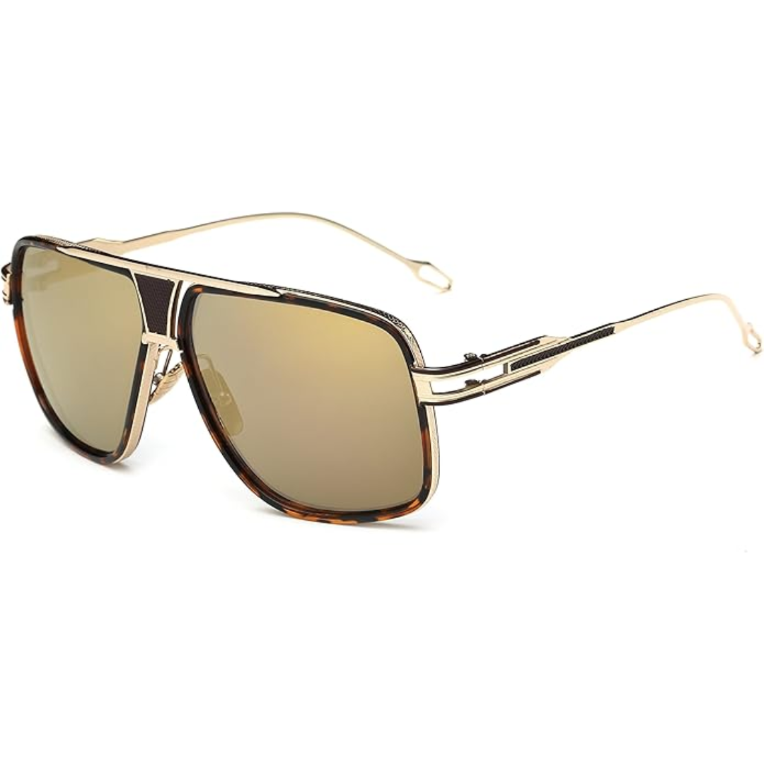 Jimmy Aviator Sunglasses for Men - 100% UV Protection, Alloy Frame